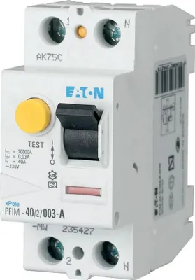 Immagine prodotto di Interruttore differenziale Eaton tipo A/G 10 kA 40 A/2 poli/30 mA Eaton PFIM-40/2/003-G/A, 1 pz.