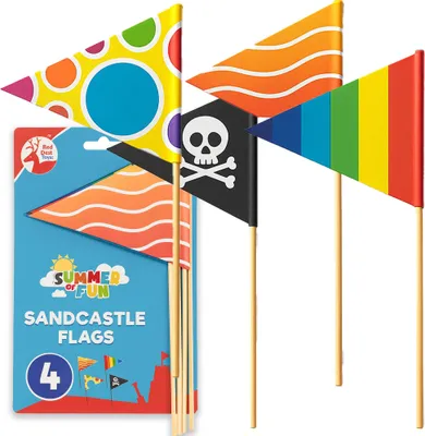 Immagine prodotto di Set di accessori da spiaggia per bambini con bandiera, 4 pezzi