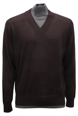 Immagine prodotto di 6064 Maglione Lupetto Uomo Paolo Pecora Man Sweater Brown/Gray