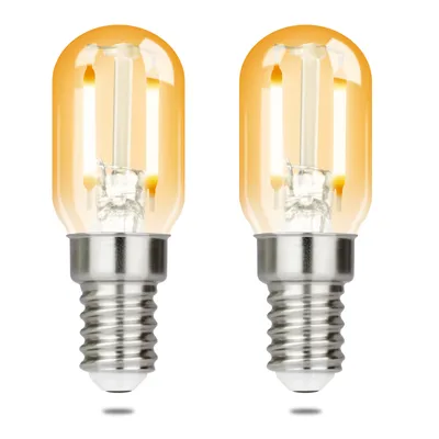 Produktbild von ZMH E14 LED Warmweiss Vintage Glühbirnen - T22 LED Leuchtmittel Lampe E14 Birnen Edison 2W 2700K Light Bulbs, 2 Stück