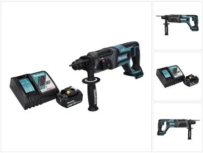 Obrázok produktu pre Akumulátorové vŕtacie kladivo Makita DHR 241 RT1 18 V 2,0 J SDS plus + 1x akumulátor 5,0 Ah + nabíjačka