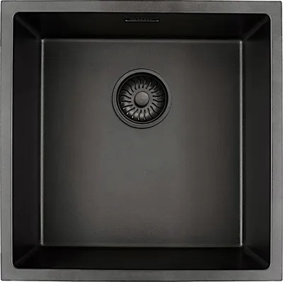 Produktbild von CARESSI Spüle CAGR40BK-TU Granit SCHWARZ ohne Hahnbank / ab 50 cm Schrankbreite / Einbauspüle / Kompositspüle