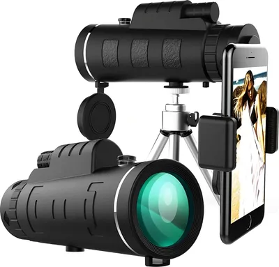 Produktbild von Monokular Starscope Teleskop Hochleistungsprisma Fernrohr Mit Smartphone Handy Halter und Stativ Monokular Beschlagfest Monokulare Retoo