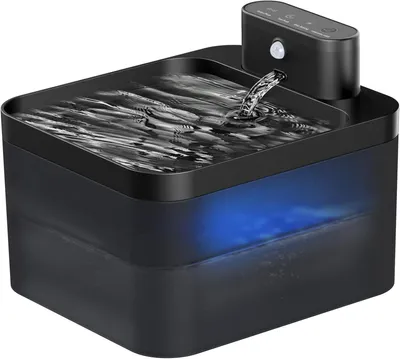 Produktbild von Trinkbrunnen, Haustier Wasserspender, Katzen Trinkbrunnen, Katzenbrunnen, 2.2L Automatischer Trinkbrunnen, Leise, mit Bewegungsmelder, BPA-Frei
