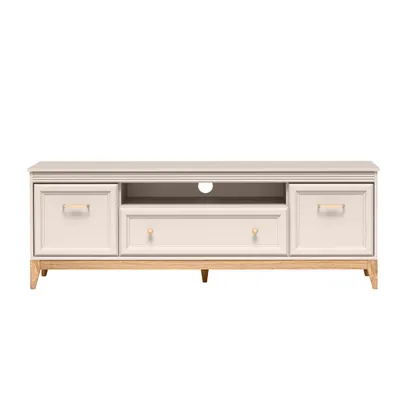 Produktbild von AX LIVING TV Lowboard Nymphen Cashmere 75 Zoll 1 Schublade 2 Türen MDF Eiche