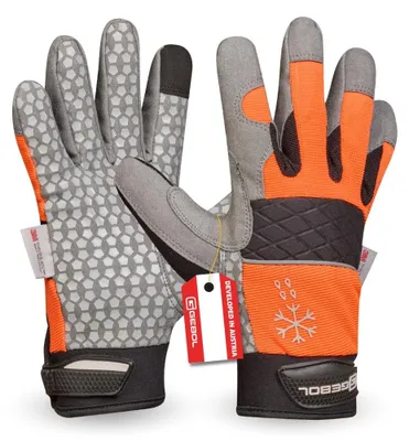 Imagen del producto de Gebol Master Thermo, un par de guantes térmicos con forro 3M Thinsulate, revestimiento de silicona antideslizante, aislamiento térmico, puño de neopreno, para hombre, talla XXL/11