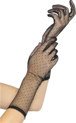 Produktbild von y Netzhandschuhe Netz Spitzenhandschuhe Handschuhe schwarz lang Fischnetz