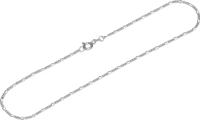 Produktbild von Fusskette 925 Sterling Silber 26cm Figaro Panzerkette rund Damen Fusskettchen
