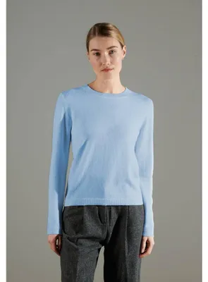 Imagen del producto de Studio Cashmere8, suéter para mujer, cuello redondo, modelo NAMI 4, color azul celeste, talla XXL