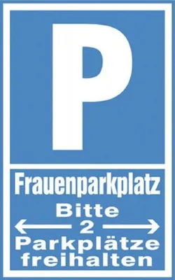 Produktbild von Parkplatz-Schild - FRAUENPARKPLATZ - 308664 - Gr. 40x25cm
