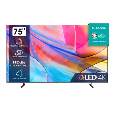 Produktbild von Hisense 75A79KQ 75 Zoll 4K UHD QLED Smart TV, 190,5 cm (75"), 3840 x 2160 Pixel, DLED, Smart-TV, WLAN, Anthrazit
