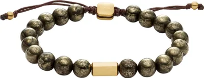 Produktbild von Fossil Armband Herren Galaxy Beads Pyrit-Perlen Grau 25 cm JF04820710