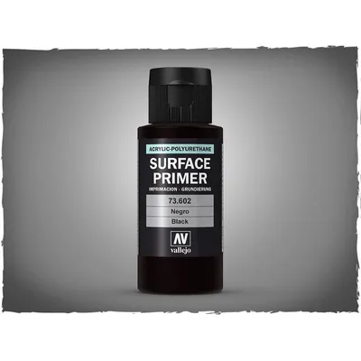 Produktbild von Vallejo Primer - Black - 60ml Dosierflasche Grundierung Schwarz 73.602