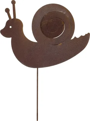 Produktbild von Gartenstecker Schnecke aus Metall in Rostoptik 32 x 0,5 x 40,5 cm - Dekostecker für Garten Beet Balkon Terrasse - Edelrost Gartendeko Tierfigur wetterfest und robust