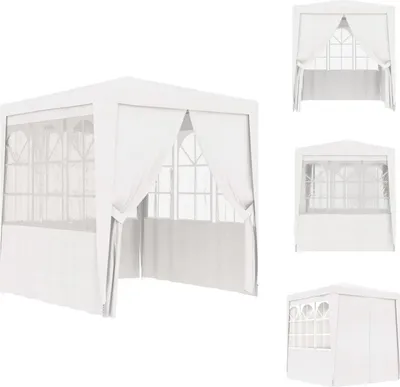Produktbild von vidaXL Profi-Partyzelt mit Seitenwänden 2×2m Weiß 90 g/m² -  Pavillons & Partyzelte