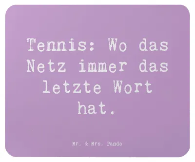 Produktbild von Mr. & Mrs. Panda Mousepad Spruch Tennis Netz - Lavendeltraum - Geschenk, mausteppich, Teamsport, spielen, Sportler, Mouse Pad, Sprüche, Mauspad, Doppel, pc, Sportart