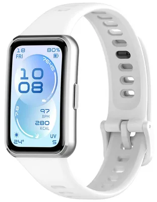Produktbild von Armband für Huawei Band 11 / 11 Pro, Bizon Strap Watch Silicone, Weiß