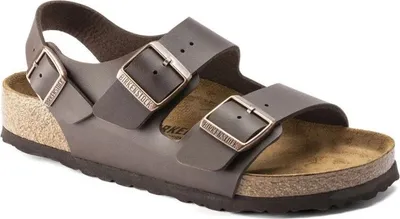 Produktbild von Birkenstock Milano Knöchelriemen Birko Flor Sandale - Braun / 9 UK - 43 EU - 12/12.5F -10/10.5M US
