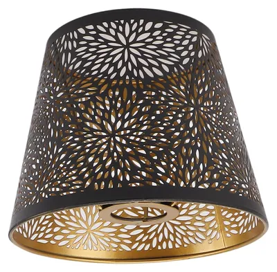 Productafbeelding van Metalen Lampenkap E26 E27 - Decoratieve IJzeren Kap met Gouden Binnenkant