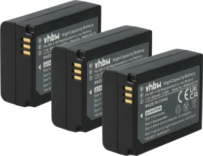 Produktbild von vhbw 3x Akku kompatibel mit Samsung NX1010, NX2020, NX200, NX2030, NX300, NX2000, NX300M, NX1000, NX210 Kamera (800 mAh, 7,4 V, Li-Ion)