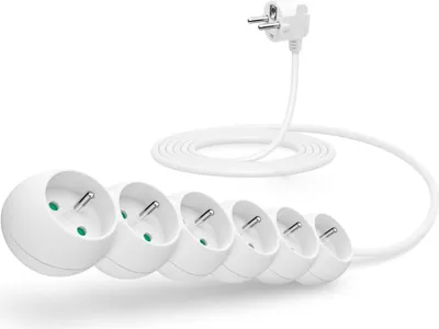 Image de CONNECT IT Rallonge 230V, 6 prises, 3m, blanc