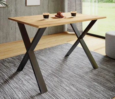 Produktbild von VCM Premium Holz Esstisch | H. 76 x B. 140 x T. 50 cm | Küchentisch Speisetisch Tisch Xona X Weiß