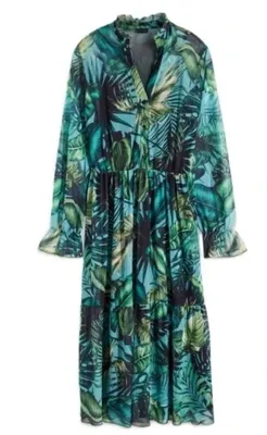 Produktbild von Midikleid mit Pflanzenprint von Bonprix, Größe. 36/38