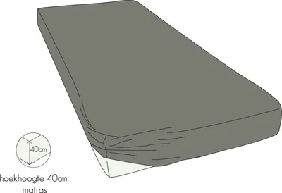 Produktbild von Kayori Perkal Spannlaken Shizu Farbe Taupe Größe 120x200