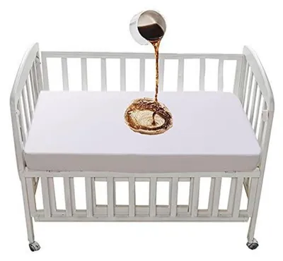 Produktbild von Spannbettlaken 70x140cm wasserdicht atmungsaktiv für Babybett Matratzenschoner