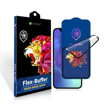 Immagine prodotto di Bestsuit Flex-Buffer vetro ibrido 5D con rivestimento antimicrobico Biomaster per iPhone 13 mini nero