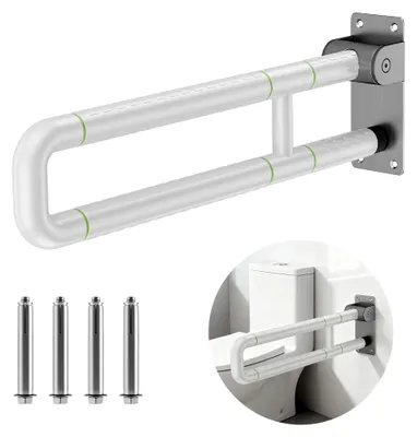 Produktbild von Klappbarer Haltegriff für die Toilette, Wandstützgriff, Tragfähigkeit 150 kg, Toilettenaufstehhilfe, Haltegriffe für Senioren, Menschen mit Behinderungen, Schwangere