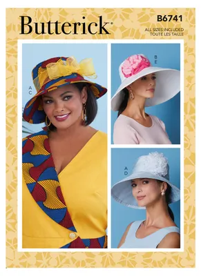 Imagen del producto de Patrón para sombreros de mujer Butterick 6741 – Ideal para principiantes