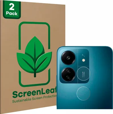 Produktbild von 2x ScreenLeaf Schutzfolie für Xiaomi Redmi 13C (NUR Kameraschutz) nachhaltiger Displayschutz Display Schutz Folie Klar Transparent