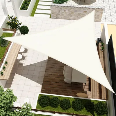 Produktbild von Sonnenschutzsegel, dreieckig, 3,6 x 3,6 x 3,6 m, Beige
