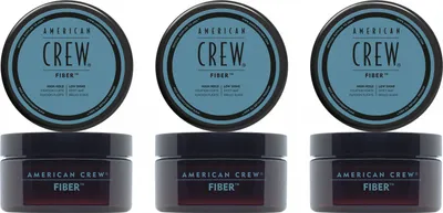 Produktbild von American Crew Classic Fiber 3 x 85 g Stylingwachs starker Halt Set