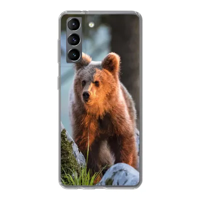 Produktbild von MuchoWow® Handyhülle Schutzhülle Hülle für Samsung Galaxy S21 Bär - Braun - Tier Silikon Softcase Handy Hülle - Softcase