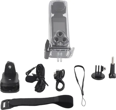 Immagine prodotto di Videocamera tascabile 4K HD 270 ° ruotabile Anti -Shaking -WLAN con microfono a clip per la guida all'aperto