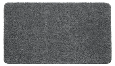 Produktbild von Teppich-Badematte, Badteppich, Bettvorleger, rutschfeste Badematte, saugfähige Duschmatte, waschbare Fußmatte für Wohnzimmer, Schlafzimmer und Badezimmer, 70 x 120 cm, grau
