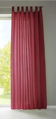 Produktbild von 1er Set Vorhang Schal Schlaufen »Berlin« HxB 245x140 cm Bordeaux Blickdicht Microsatin Lichtdurchlässig Kräuselband Uni Matt, 20400N