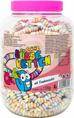 Produktbild von Cool Candy Ketten bunt aus Traubenzucker Zuckerkomprimat 1700g