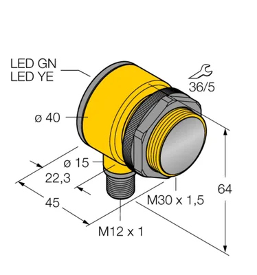 Obrázek produktu pro Turck 3033439 - T30SP6LPQ, optický senzor Retroreflexní senzor