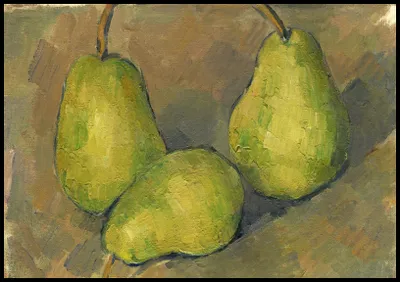 Immagine prodotto di Poster 100x70cm Three Pears, Paul Cezanne Vintage per il salotto