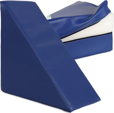 Produktbild von Habys Lagerungskeil, für Massage und Therapie | Lagerungskissen, Lagerungsmaterial | Physiotherapie, Orthopädisch | 30x15x30cm | Marineblau