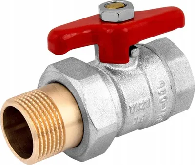 Image de Robinet à boisseau sphérique DN 20 - 3/4 pouce - Laiton nickelé - Haute qualité - Fiable - Respectueux de l'environnement