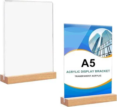 Productafbeelding van Tafelstandaarden A5 Acryl, 2 Stuks, Dubbelzijdige Displayhouder