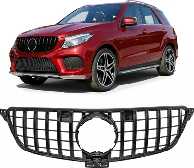 Produktbild von Kühlergrill GT/PANAMERICANA, passend für MERCEDES GLE W166 2015-2019, Frontgrill