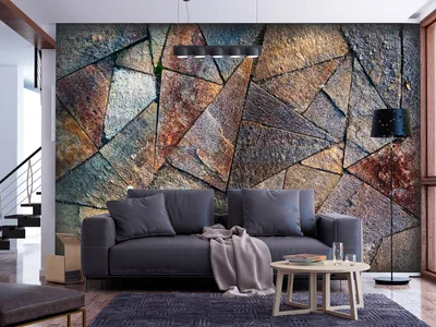 Produktbild von Vlies Fototapete Steine 3D 400x280 cm Tapeten Wandtapete XXL Stein Optik Steinwand f-B-0166-a-b