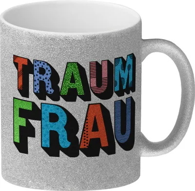 Produktbild von Traumfrau Glitzer-Glitzer-Kaffeebecher