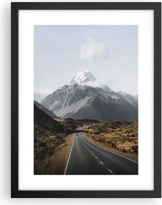 Produktbild von Gerahmtes Poster - Schwarzer Rahmen - Weg Berg Gipfel - 30x40 cm - Wand Bild - Wanddeko - Wandbilder - Kunstposter - Wandposter - Bilderrahmen - Bilder - Kunstdruck - Wanddekoration - P2BPA30x40-4833