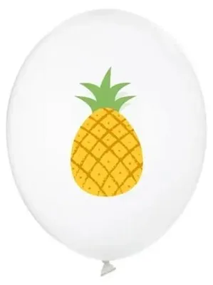 Zdjęcie produktu dla Balony Ananas Crystal Clear 30cm 50szt - PartyDeco